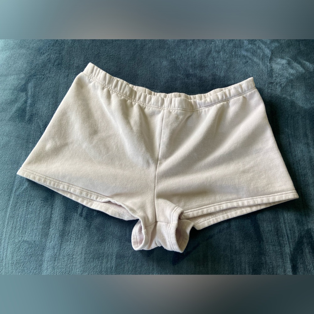 TNA White Athletic Shorts Lightweight Elastic Waist
